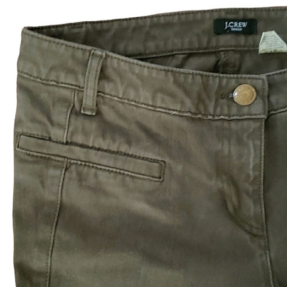 J. Crew Stretch Mid Rise Weathered Green Seam Detailing Skinny Denim Jeans 29 - Picture 10 of 16